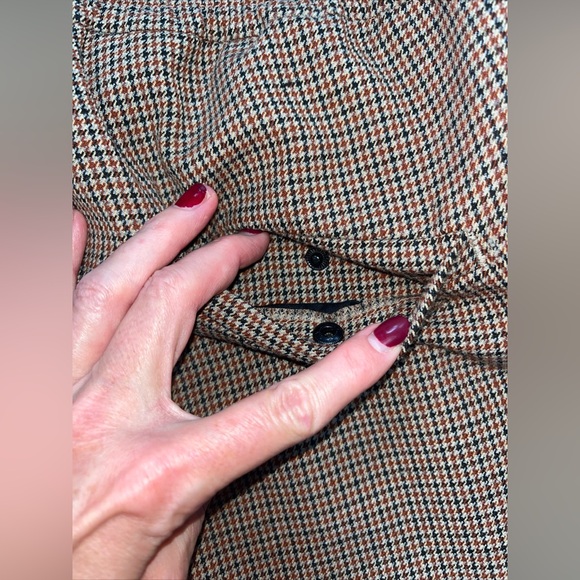 DRYKORN houndstooth Brown Black JEGER pants Stretch zip Up Tie Waist joggers 34 - Picture 6 of 16